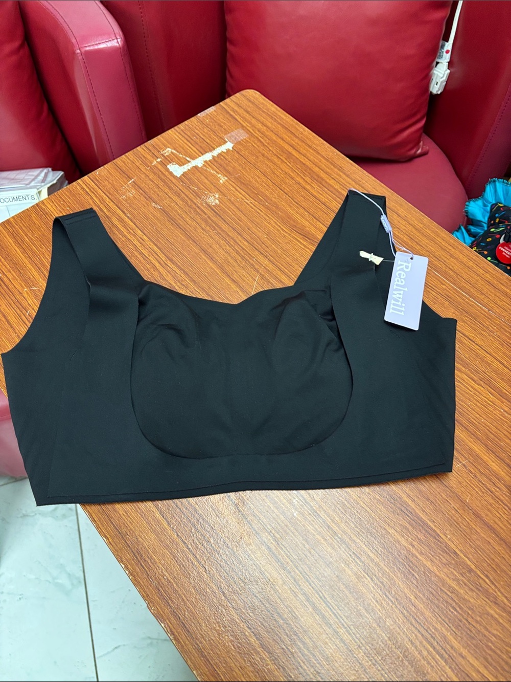Women's Black Wireless Comfort Bra#007